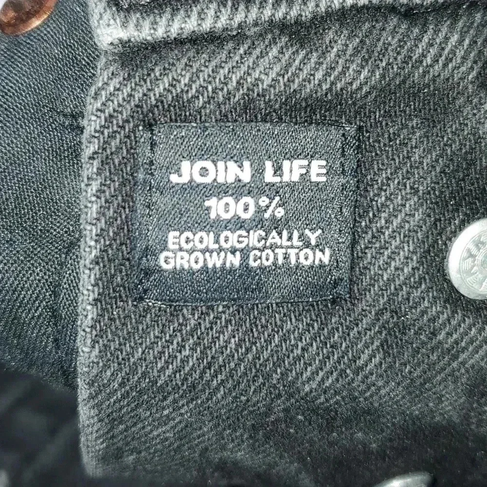 Zara Women's Relaxed Baggy Fit Button Up Black Non Distressed  Unhem Jeans Sz 2 - Picture 11 of 12